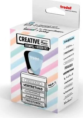 Trodat Stempel Trodat Creative Mini/V5 Pastel Mėlyna + Pagalvėlė 3 spalvos 1129