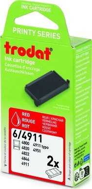Bic Antspaudų pagalvėlė Trodat 6/4911, raudona, 2 vnt. pakuotėje.
