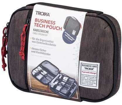 Dėklas Troika TROIKA BUSINESS TECH POUCH organizer Poliesteris Juodas, Pilka