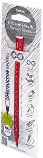 Troika TROIKA Multitasking-Bleistift CONSTRUCTION ENDLESS raudona
