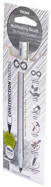 Troika TROIKA Multitasking-Bleistift CONSTRUCTION ENDLESS sidabrinis