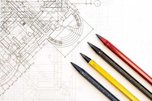 Troika TROIKA Multitasking-Bleistift CONSTRUCTION ENDLESS raudona