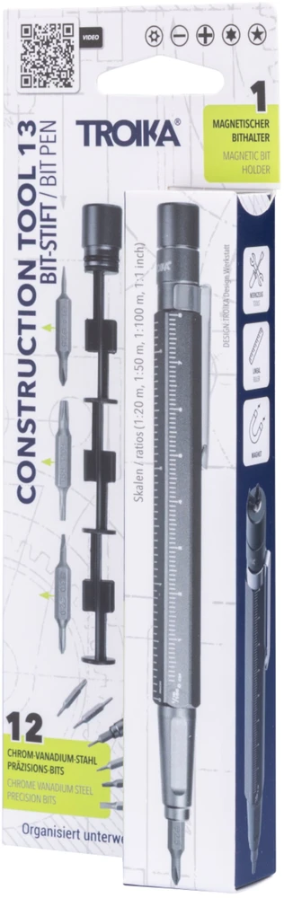 Troika Narzędzie wielofunkcyjne Construction Tool 13, tytantowy (TRBIT20/TI)