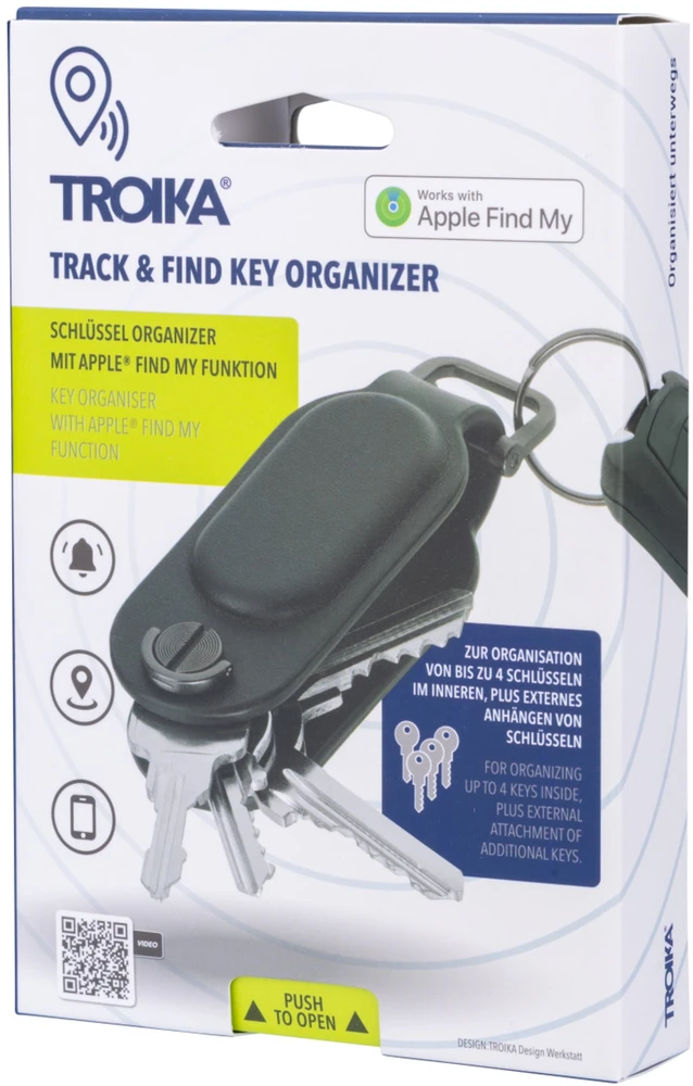 Laikiklis Troika Pakabutis Track & Find Key Organizer, juoda (TRKR26-30/BK)