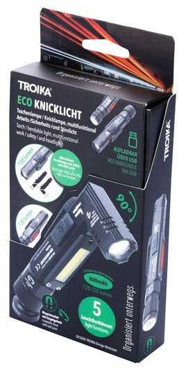Žibintuvėlis Troika TROIKA Taschenlampe ECO KNICKLICHT juodas