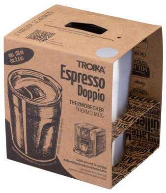 Troika TROIKA Termo puodelis ESPRESSO DOPPIO sidabrinė
