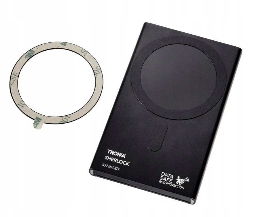 Laikiklis Troika TROIKA 2-in-1 piniginė SHERLOCK HOME CARBON