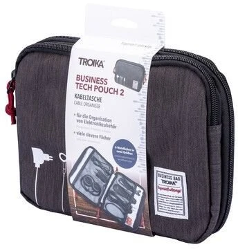 Dėklas Troika TROIKA Organizer Poliesteris Juodas Pilka Business Tech Pouch 2