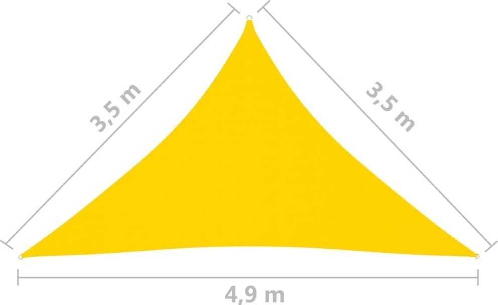 Uždanga nuo saulės, geltona, 3,5x3,5x4,9m, oksfordo audinys