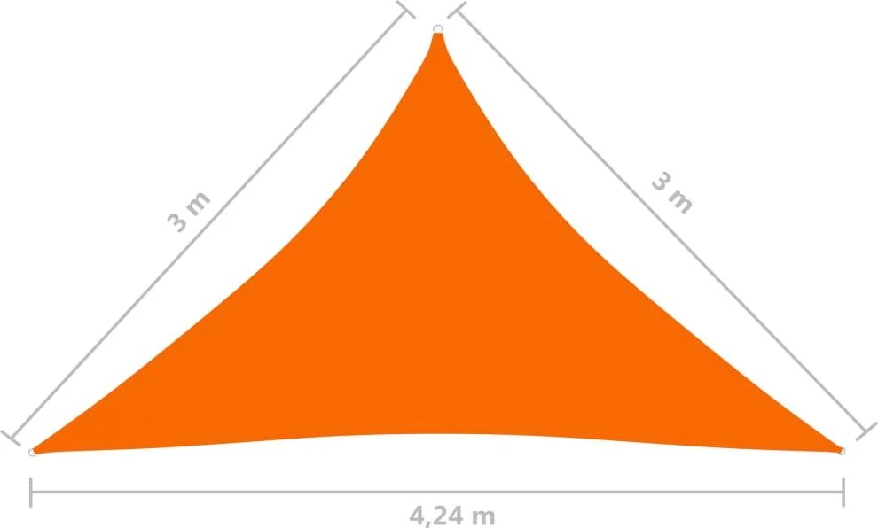 Uždanga nuo saulės, oranžinė, 3x3x4,24m, oksfordo audinys