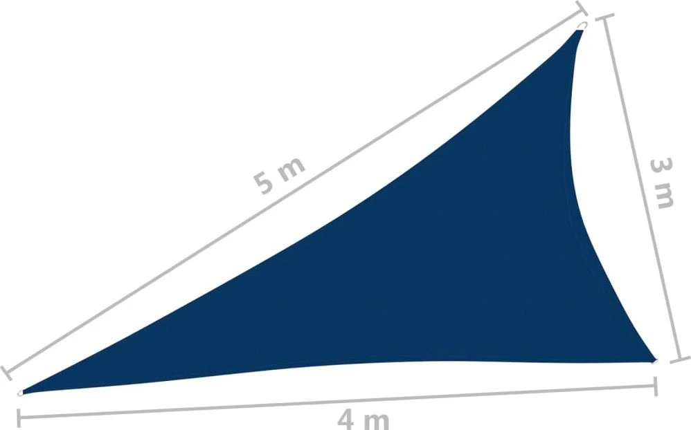 Uždanga nuo saulės, mėlyna, 3x4x5m, oksfordo audinys, trikampė