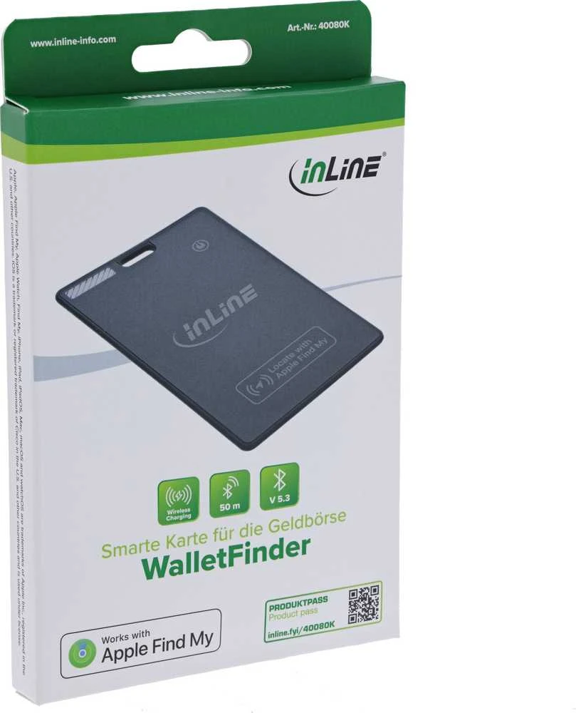 „Tronsmart InLine®“ piniginės ieškiklis, išmanioji piniginė, kortelė su Qi įkrovimu, 100 mAh, IPX5