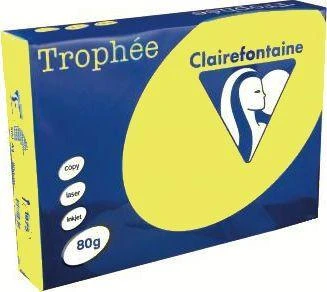 Clairefontaine Trophée A4, kopijavimo popierius, A4 (210 x 297 mm), 80 g/m², geltona, FSC