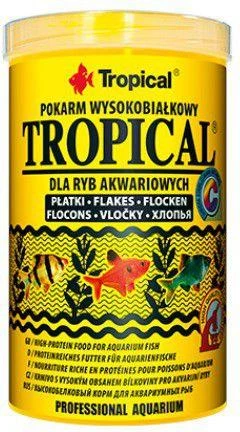 TROPICAL - Daug baltymų turintis pašaras akvariumo žuvims - 500 ml/100 g