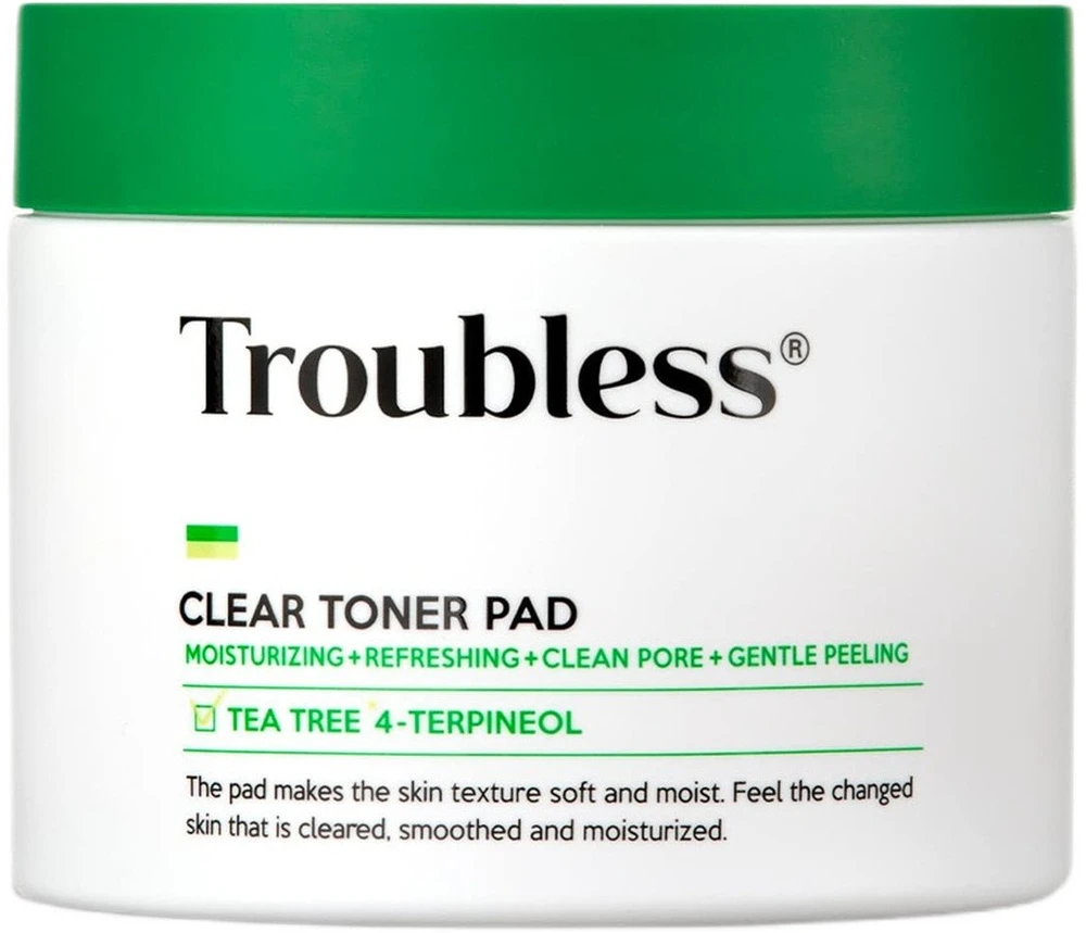 TROUBLESS_Clear Toneris Pad skaidrios tonerio pagalvėlės, 60 vnt.