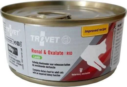 TROVET Renal & Oxalate RID ėriena – šlapias kačių maistas – 100g