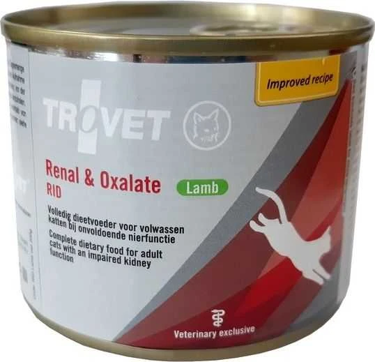 TROVET Renal & Oxalate RID ėriena – šlapias kačių maistas – 200g