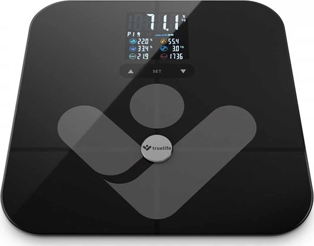 Svarstyklės TrueLife išmanioji technologija W7 BT juodos spalvos