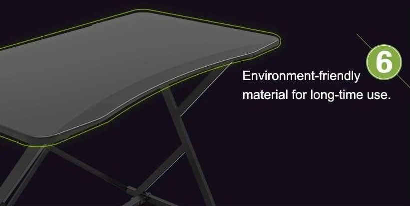 Žaidimų stalas Techly Gaming Desk for PC with Angular Ergonomic Edge, Juodas