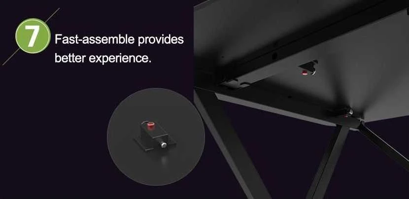 Žaidimų stalas Techly Gaming Desk for PC with Angular Ergonomic Edge, Juodas