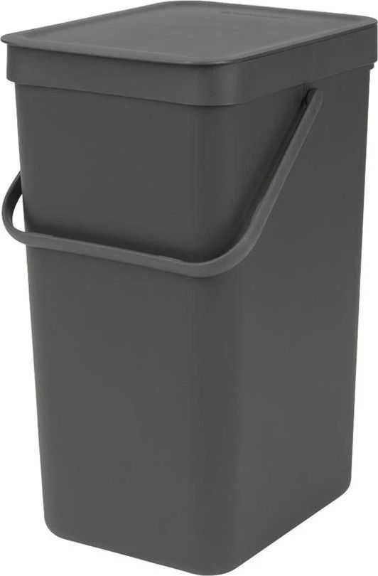 Brabantia „Sort & Go“ šiukšliadėžė, 16 l, tamsiai pilka