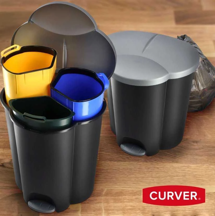 CURVER ATLIEKŲ SKYRIAUS 3 KONTEINERIAI SU CURVER PEDAL