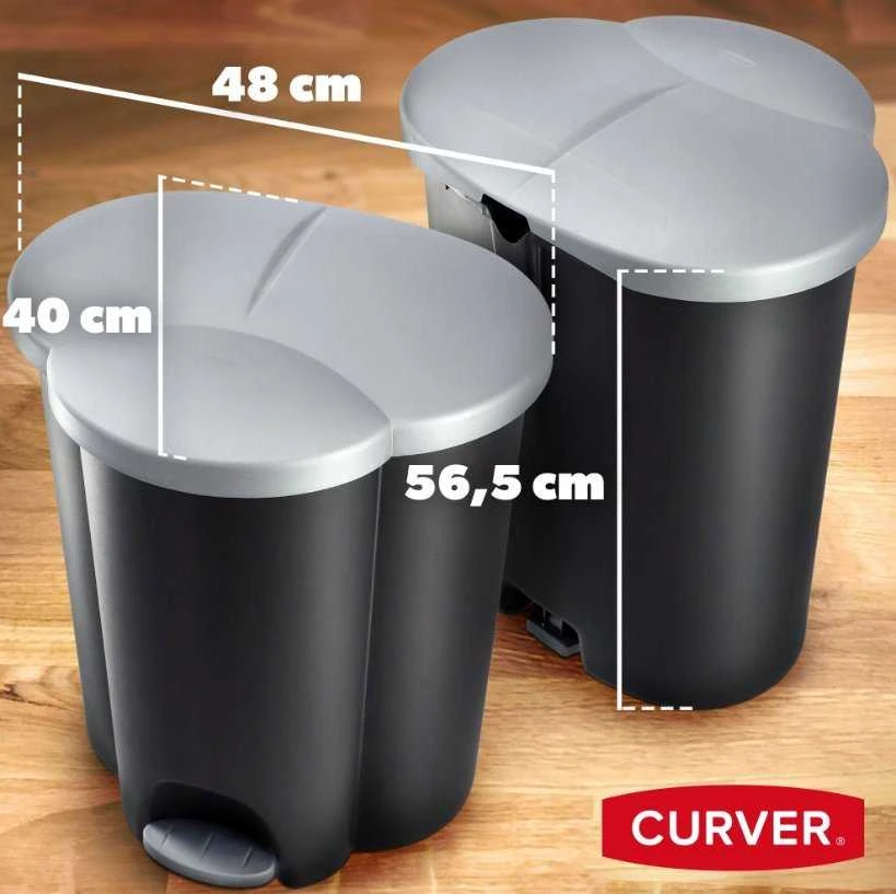 CURVER ATLIEKŲ SKYRIAUS 3 KONTEINERIAI SU CURVER PEDAL