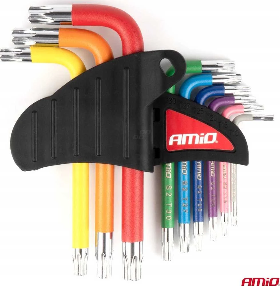 Trumpi TORX raktai, 9 vnt., S2 AMIO-04300