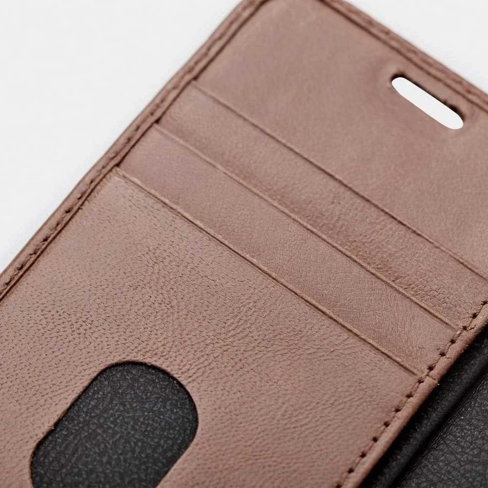 Dėklas Trunk IPhone 12 mini piniginė, ruda