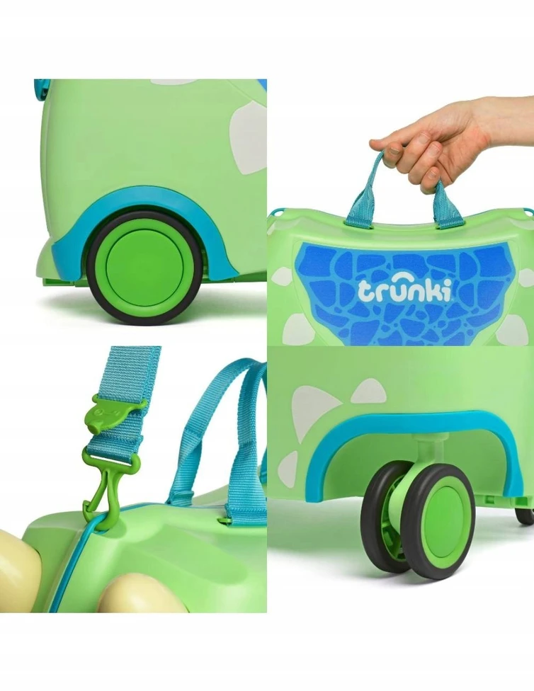 Trunki GLIDE360 DINO DUDLEY – vaikiškas kelioninis lagaminėlis (TRU0140)