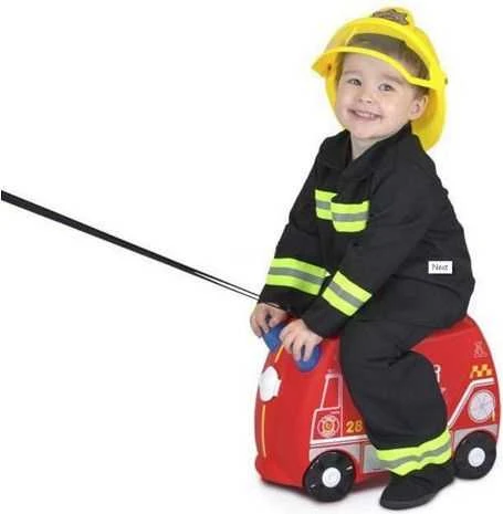 Trunki kelioninis lagaminas su ratukais vaikams | Gaisrinis automobilis Frank
