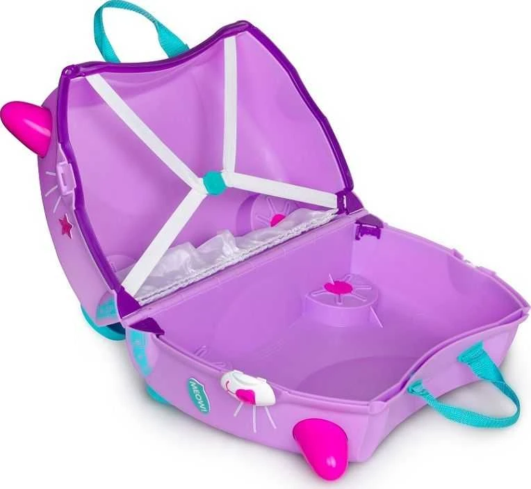 Trunki kelioninis lagaminas su ratukais vaikams | Kačiukas Cassie