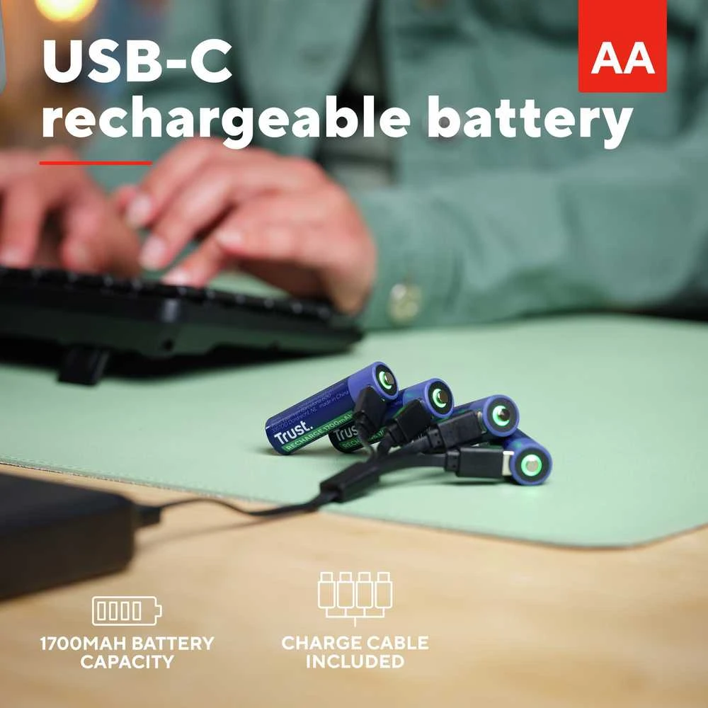 Trust AA / R6 baterijos 1700mAh 4 vnt.