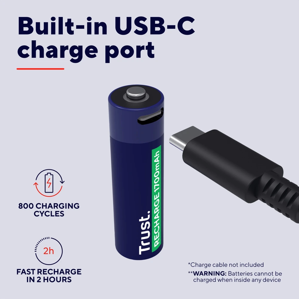 Trust akumuliatorius AA/R6 1700mAh 2 vnt.