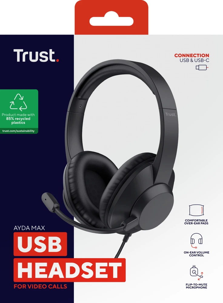 Trust AYDA MAX USB Ausinės - .