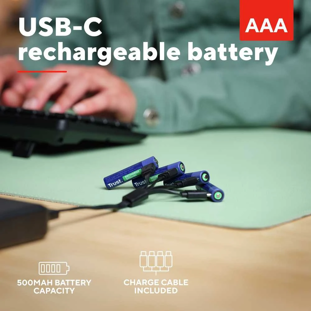 Trust Baterijos AAA / R03 500mAh 4 vnt.