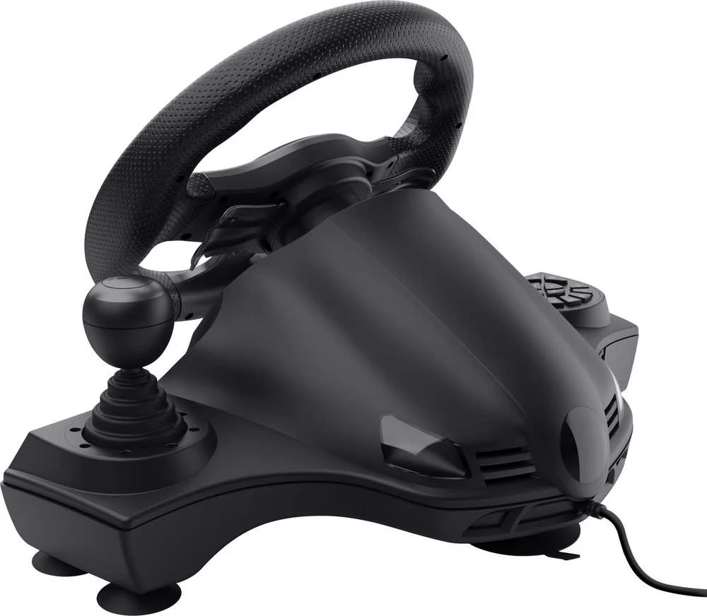 „Trust GXT 289 Movi Juodas“ USB vairas + pedalai, skirti „Nintendo Switch“, „PlayStation 4“, „XBOX One S“, „XBOX One X“, „XBOX Series S“, „XBOX Series X“