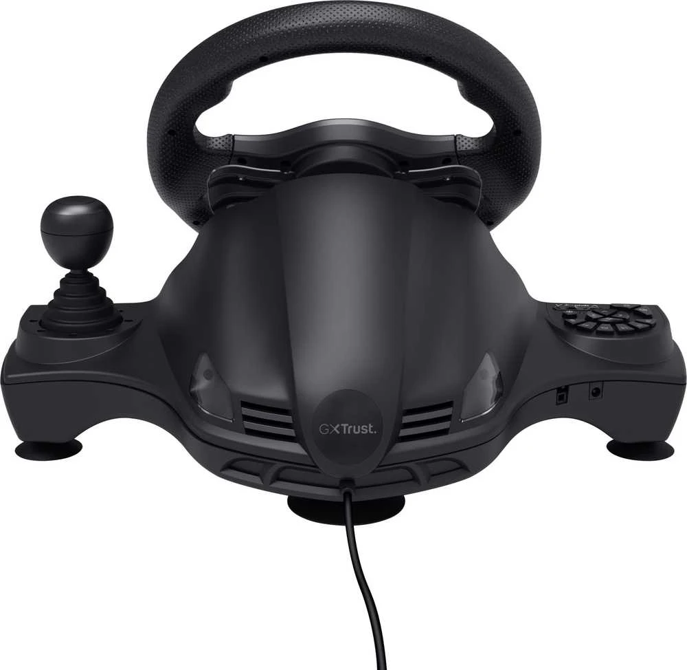 „Trust GXT 289 Movi Juodas“ USB vairas + pedalai, skirti „Nintendo Switch“, „PlayStation 4“, „XBOX One S“, „XBOX One X“, „XBOX Series S“, „XBOX Series X“