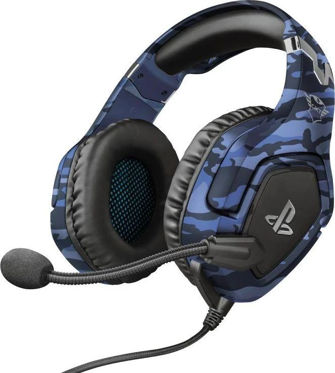 Žaidimų ausinės Trust GXT 488 Forze-B PS4 oficialus licencijuotas produktas, Mėlynos, 23532
