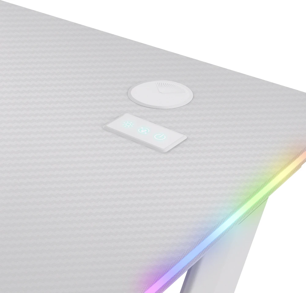 TRUST GXT 709W LUMINUS RGB žaidimų stalas (baltas)