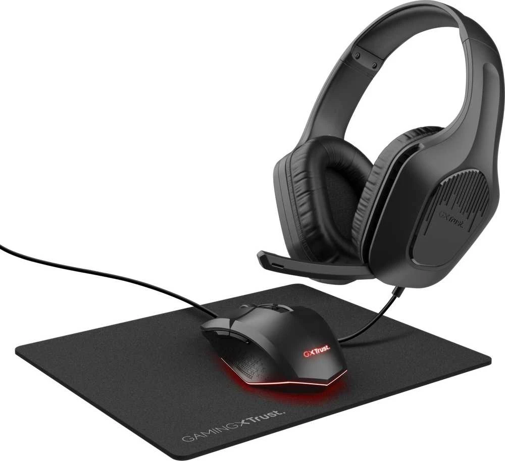 Pelė Trust GXT 790 „3-in-1“ žaidimų rinkinys (juodas)