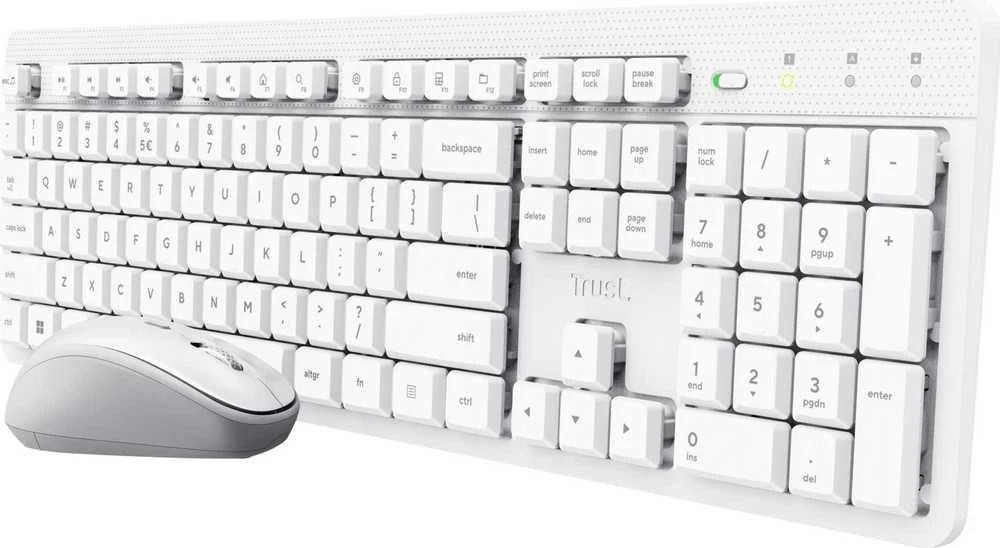 Trust Ody II Wireless US - set (klaviatūra + pelė), baltas