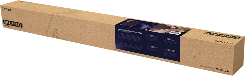 Trust žaidimų kėdės padėklas - GXT 715 Kėdės kilimėlis, juoda-raudona
