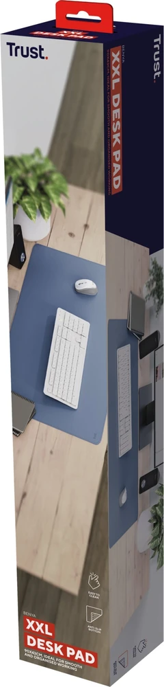 Pelė Trust Benya XXL - desk pad (mėlynas)