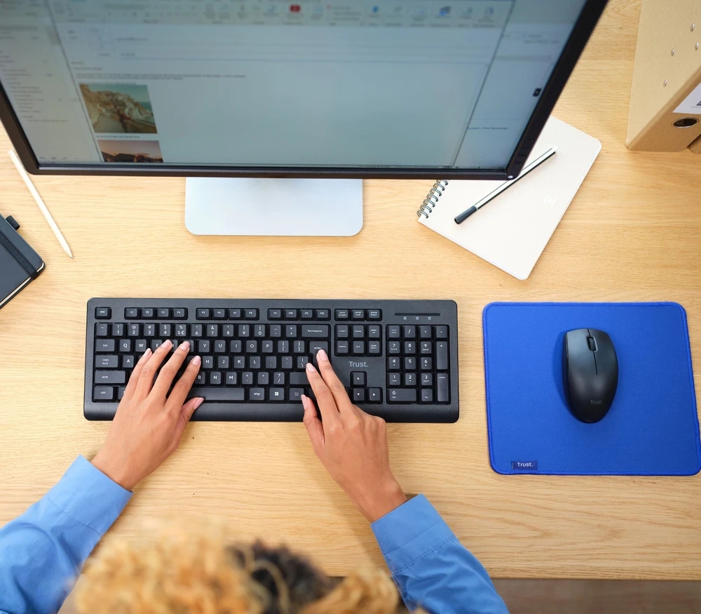 Klaviatūra ir pelė Kit Trust Primo Wireless Desktopset DE