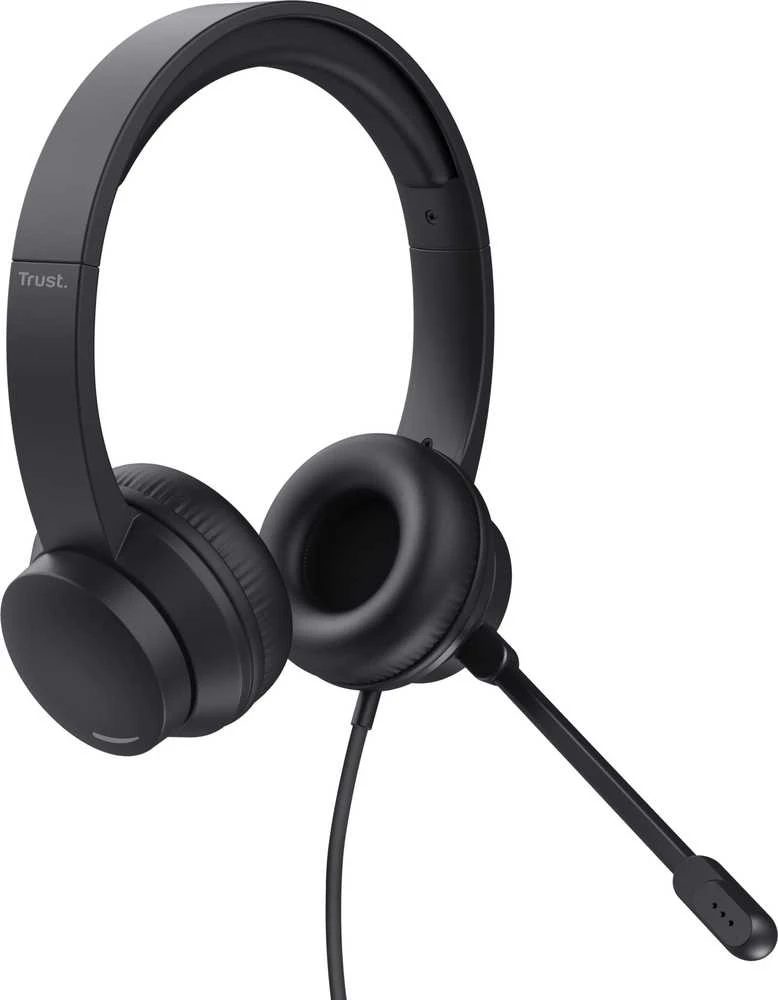 Trust HS-201 Ausinės su laidu su lankeliu ant galvos Office/Call center USB Type-A Juodas