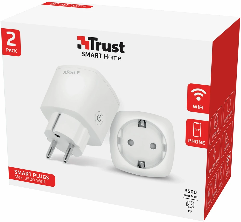 Maršrutizatorius TRUST Smart WiFi lizdas - 2 vnt pakuotėje