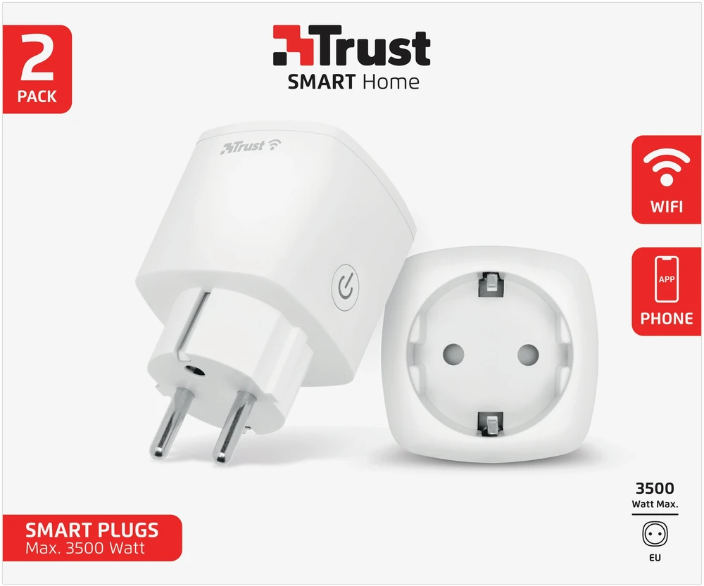 Maršrutizatorius TRUST Smart WiFi lizdas - 2 vnt pakuotėje
