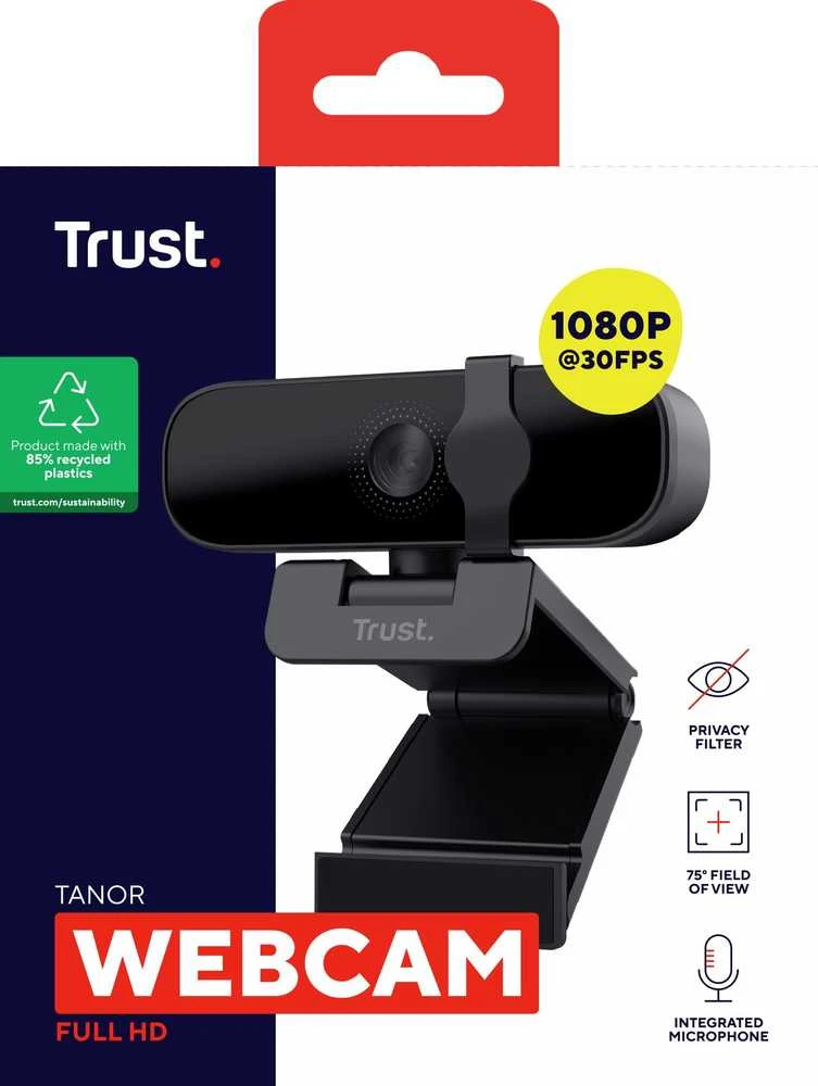 „Trust Tanor“ – 1080p „Full HD“ internetinė kamera (juoda)