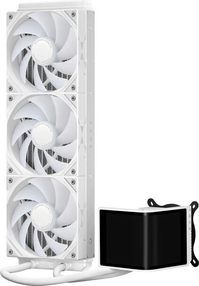 TRYX PANORAMA SE ARGB 360 All-in-One Liquid Cooler, 3D-AMOLED Ekranas – 360mm, baltos spalvos